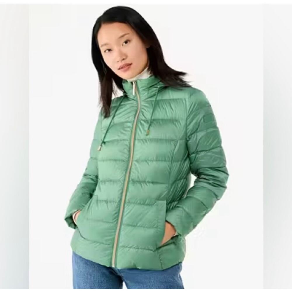 Kate Spade Packable Down Puffer Jacket Green Small